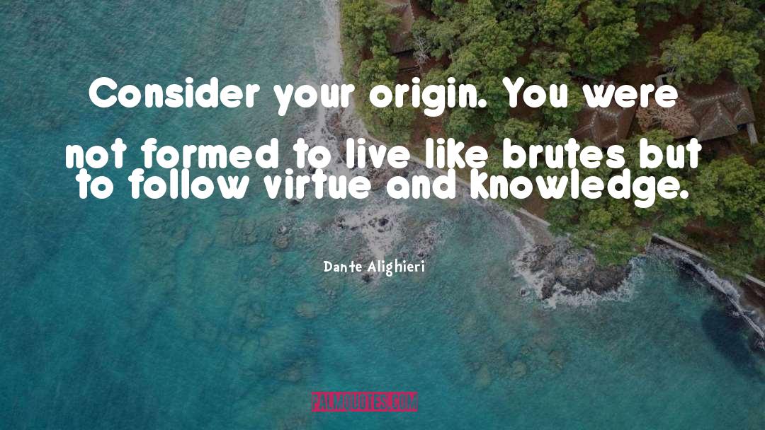 Origin quotes by Dante Alighieri