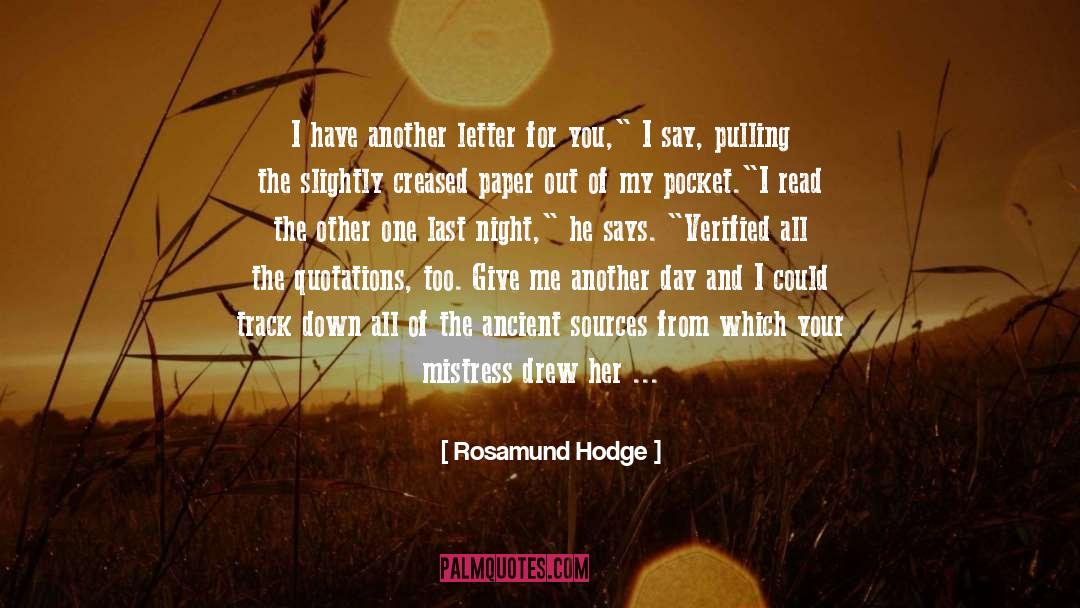 Original Night Stalker quotes by Rosamund Hodge