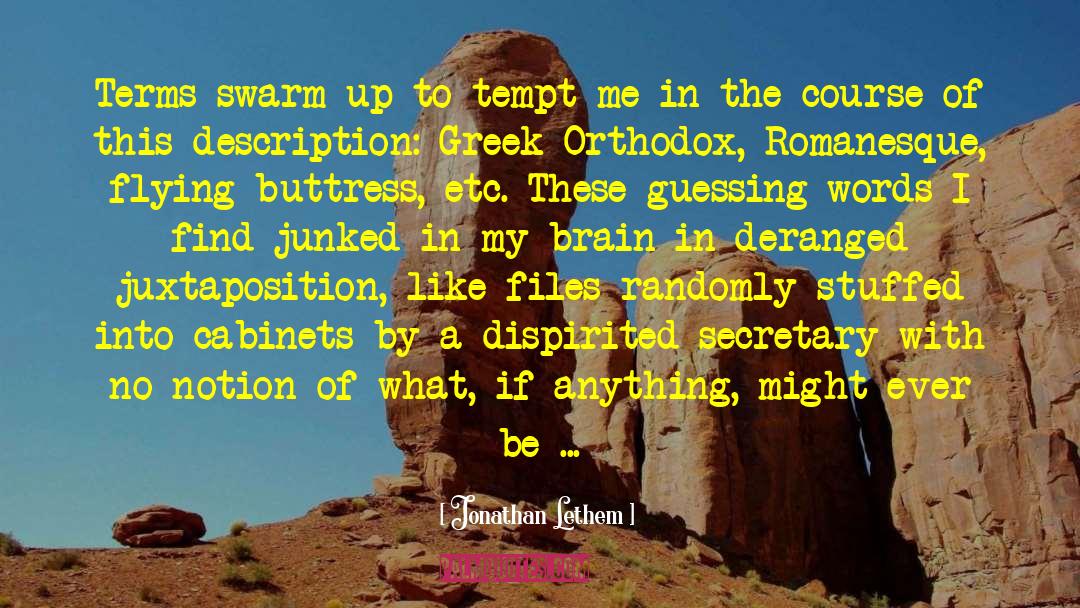 Orthodox quotes by Jonathan Lethem