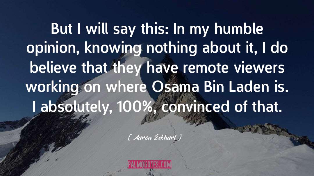 Osama Bin Laden quotes by Aaron Eckhart