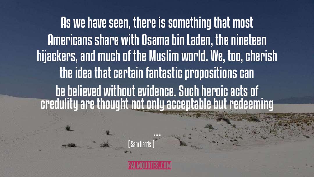 Osama Bin Laden quotes by Sam Harris