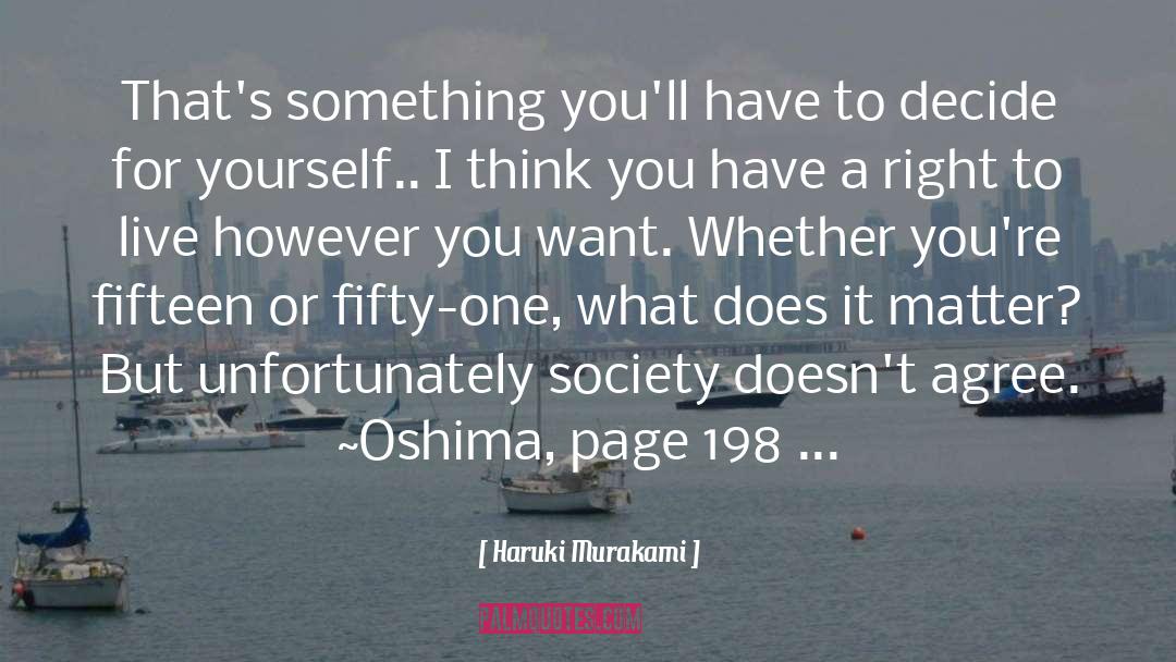 Oshima quotes by Haruki Murakami