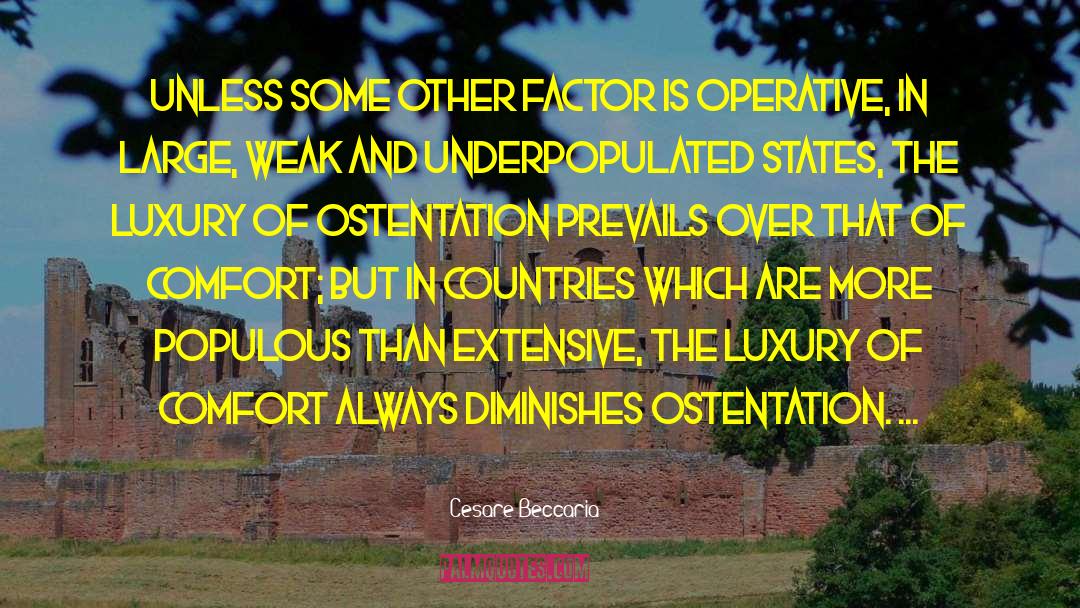 Ostentation quotes by Cesare Beccaria