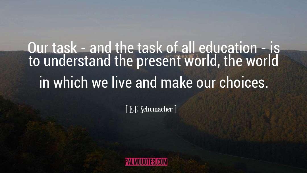 Our Choices quotes by E.F. Schumacher