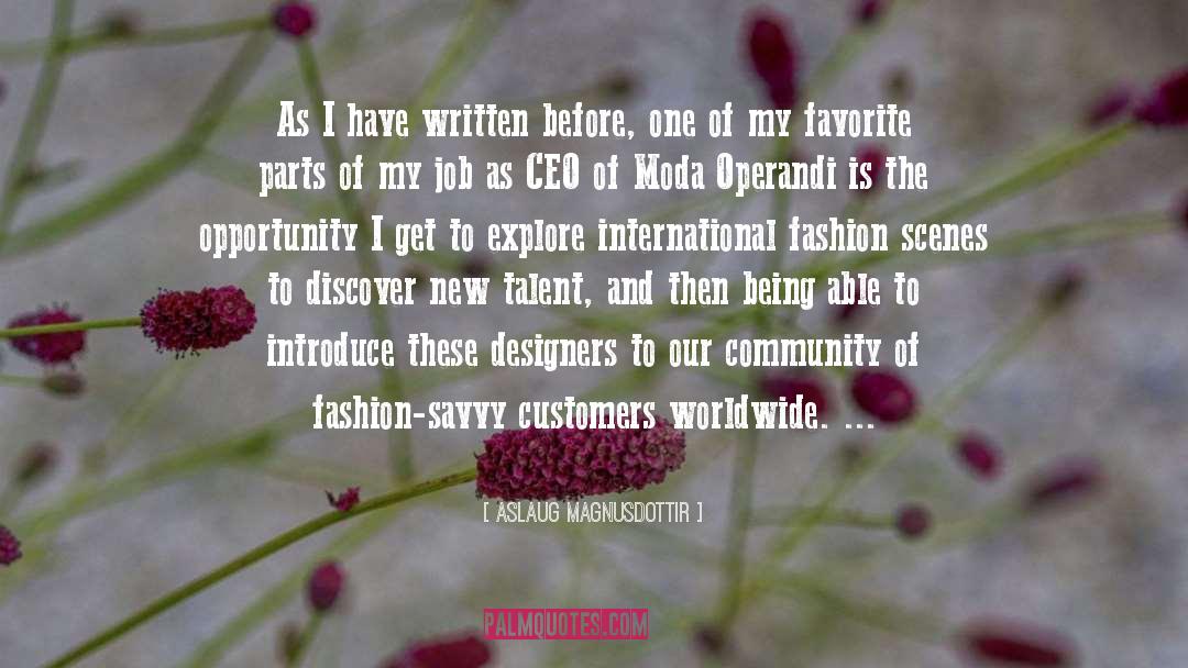 Our Community quotes by Aslaug Magnusdottir