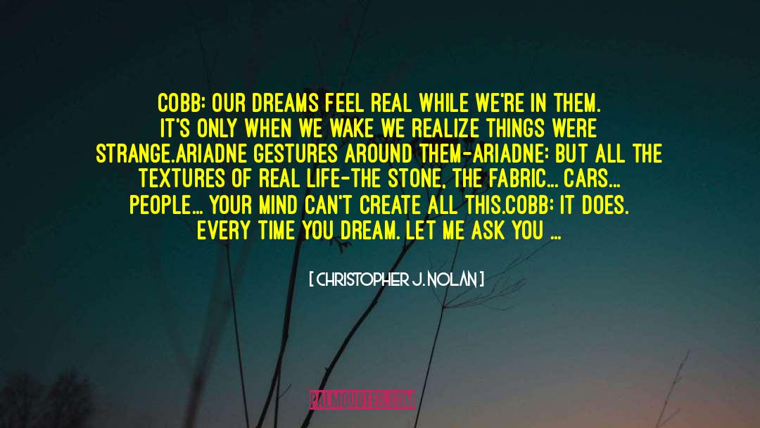 Our Dreams quotes by Christopher J. Nolan