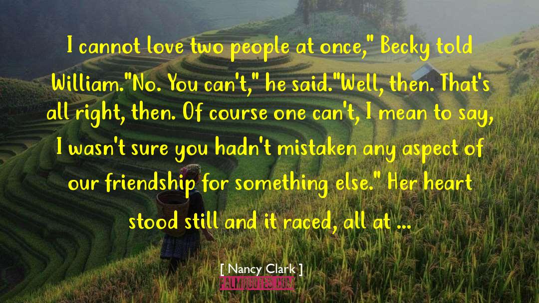 Our Friendship Laughs quotes by Nancy Clark
