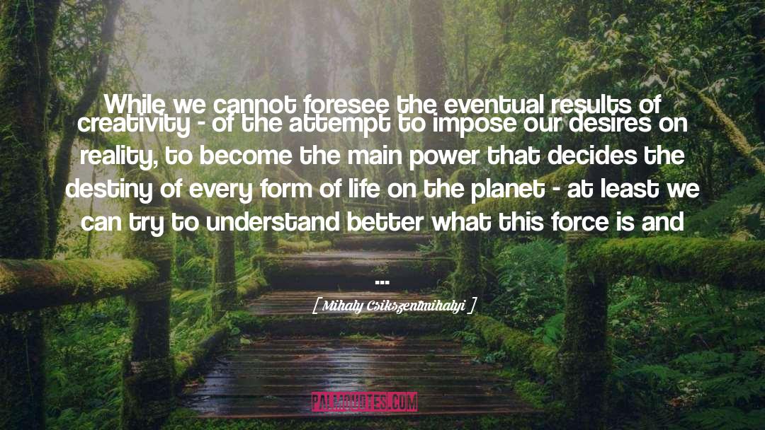 Our Future quotes by Mihaly Csikszentmihalyi