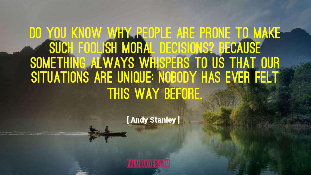 Our Imperfections Make Us Unique quotes by Andy Stanley