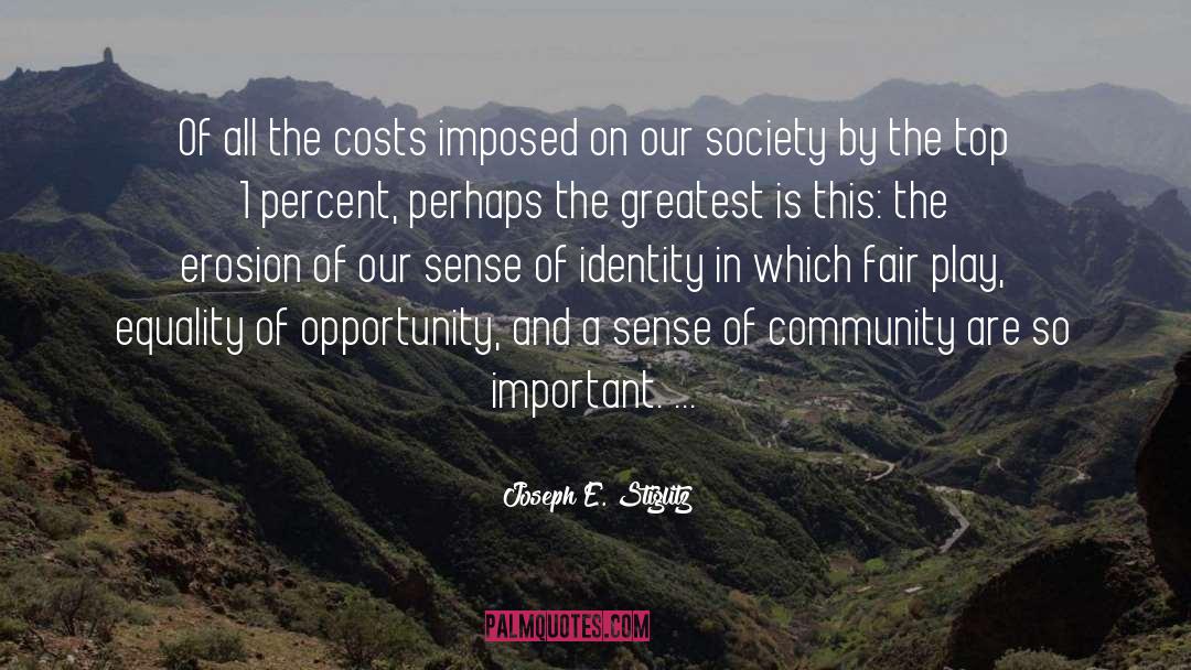 Our Society quotes by Joseph E. Stiglitz