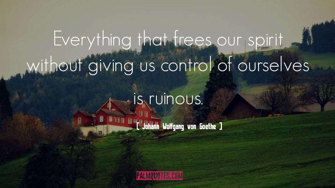 Our Spirit quotes by Johann Wolfgang Von Goethe