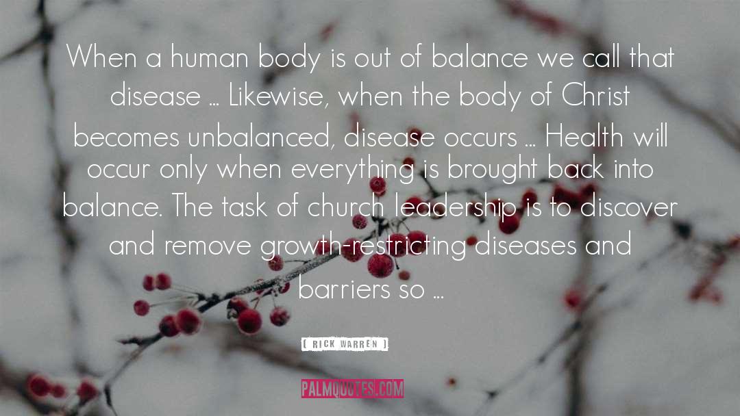 Out Of Balance quotes by Rick Warren