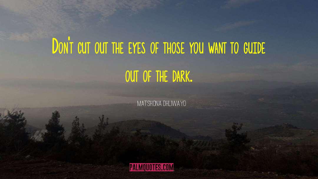 Out Of The Dark quotes by Matshona Dhliwayo