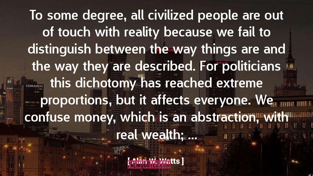 Out Of Touch With Reality quotes by Alan W. Watts