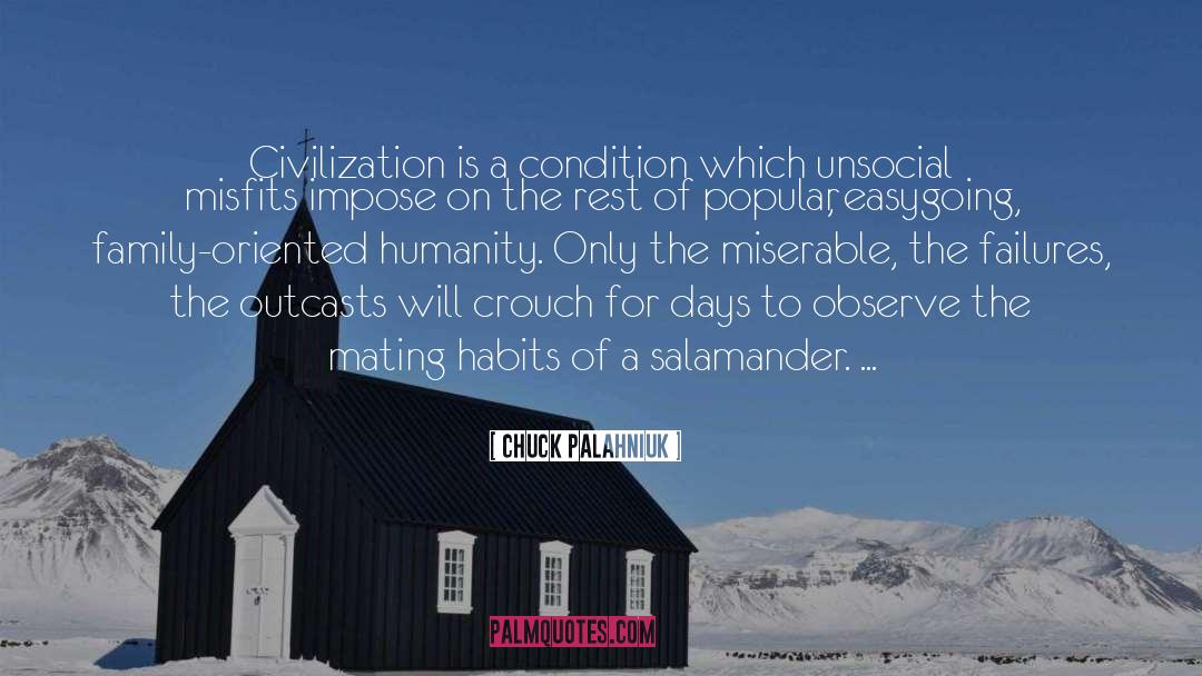 Outcasts quotes by Chuck Palahniuk