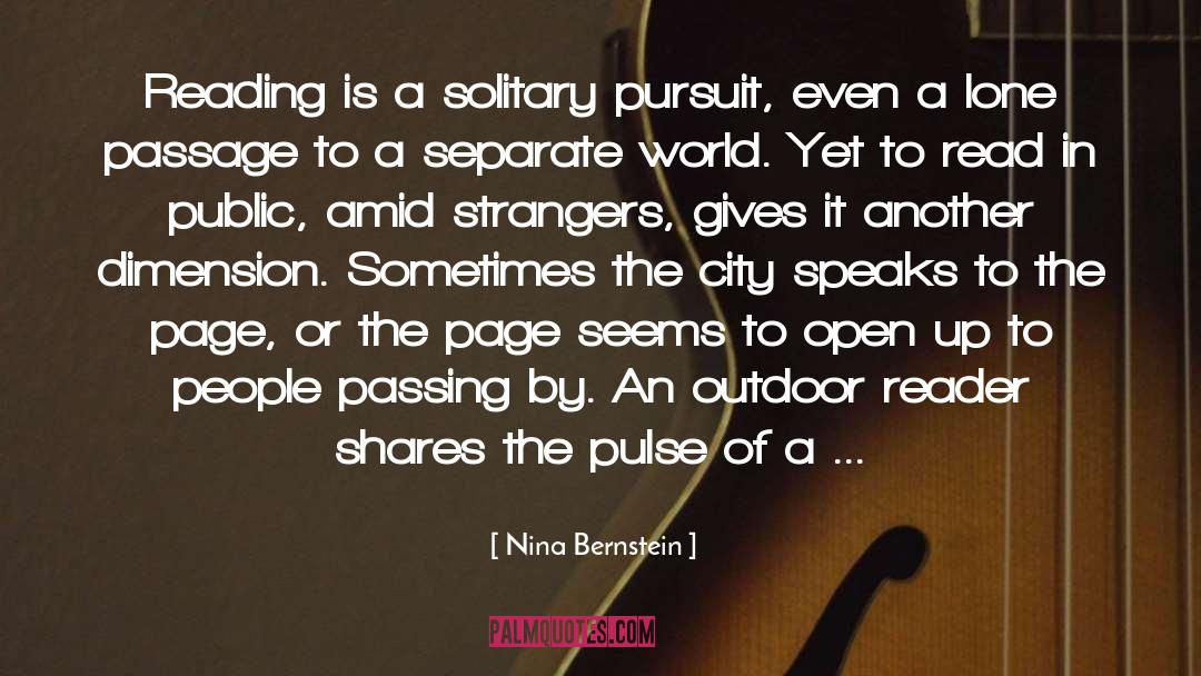 Outdoor quotes by Nina Bernstein