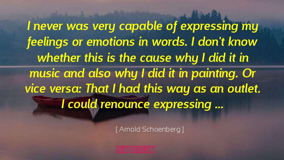 Outlet quotes by Arnold Schoenberg