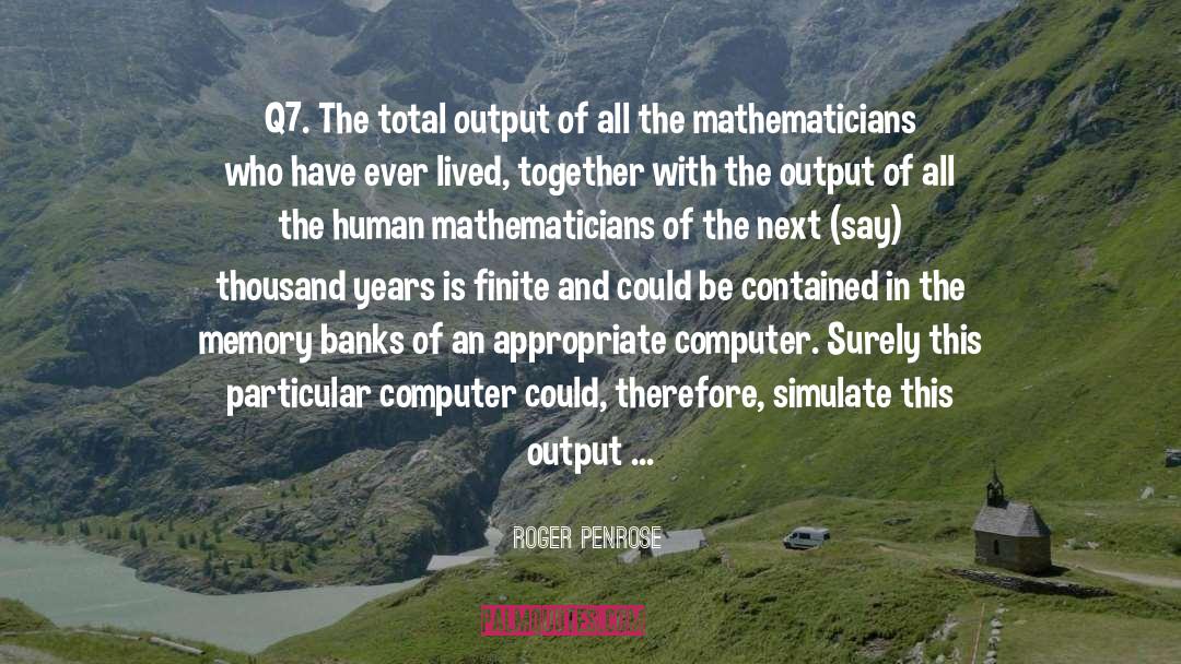 Output quotes by Roger Penrose