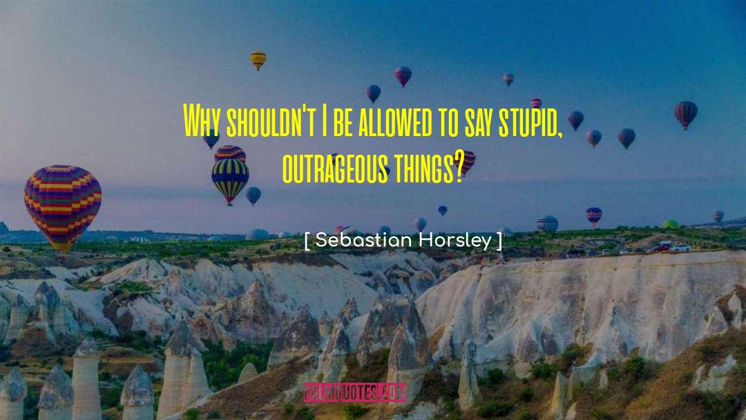 Outrageous quotes by Sebastian Horsley