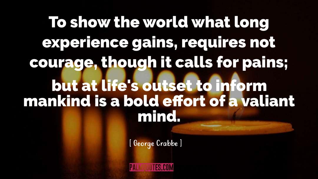 Outset quotes by George Crabbe