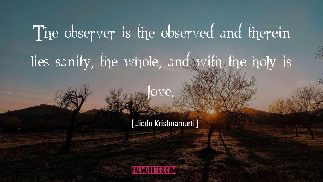 Outside Observer quotes by Jiddu Krishnamurti