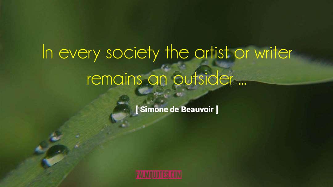 Outsider quotes by Simone De Beauvoir