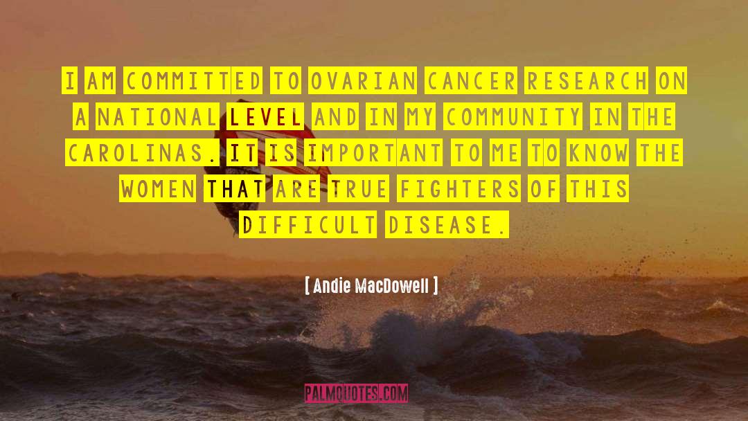 Ovarian Cancer quotes by Andie MacDowell