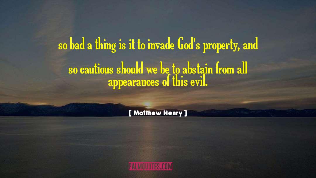 Over Cautious quotes by Matthew Henry