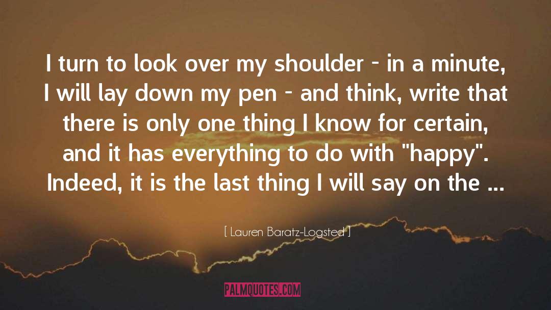 Over The Shoulder Carry quotes by Lauren Baratz-Logsted