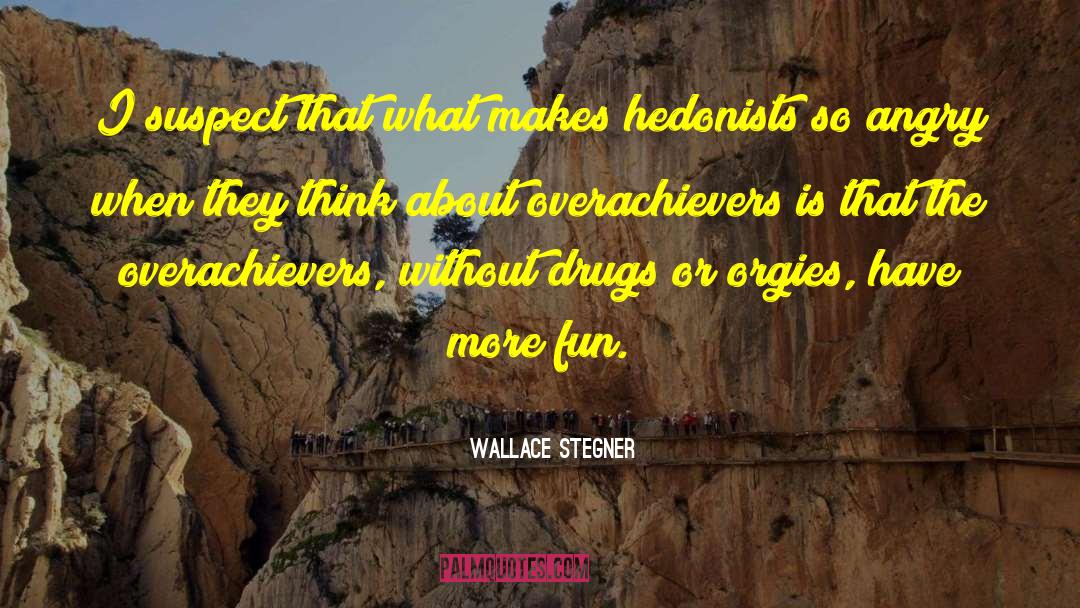 Overachievers quotes by Wallace Stegner