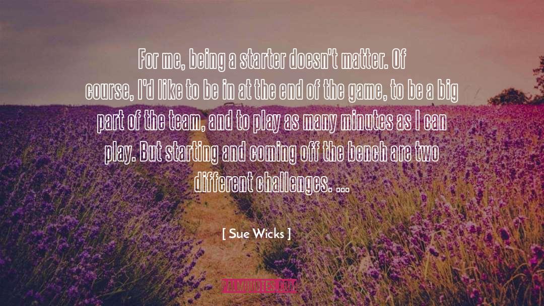 Overcome Challenges quotes by Sue Wicks