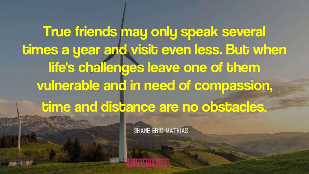 Overcoming Challenges And Obstacles quotes by Shane Eric Mathias