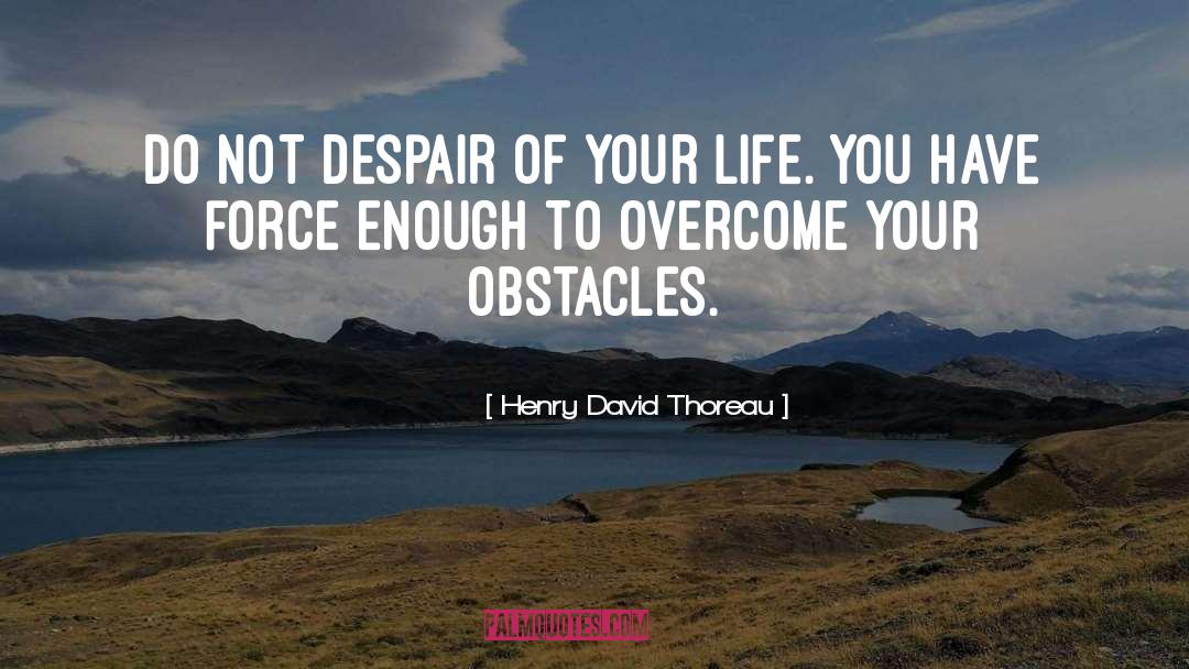 Overcoming Obstacles quotes by Henry David Thoreau