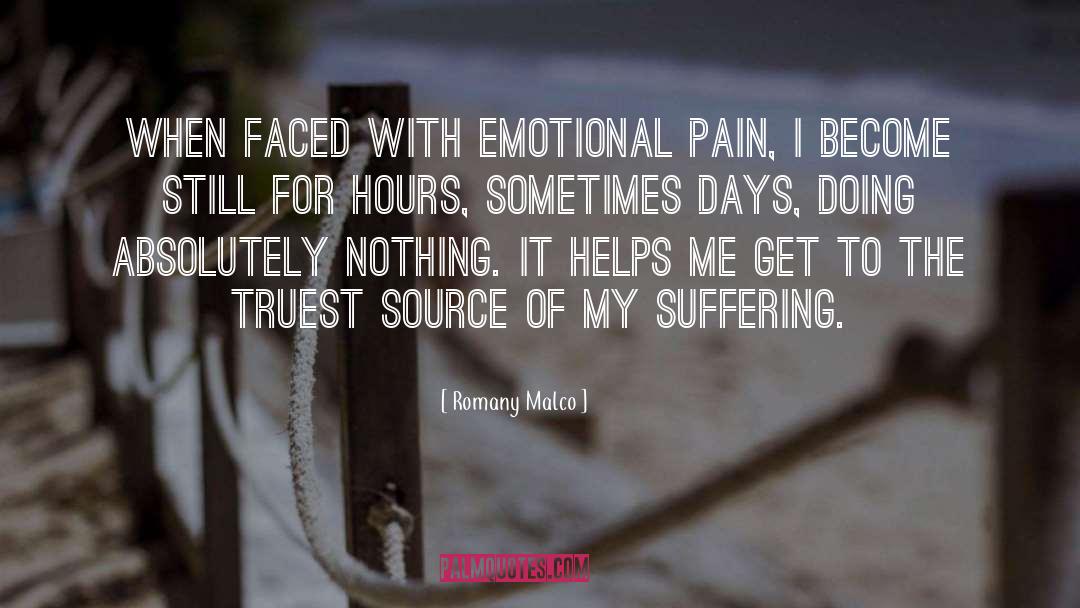 Overcoming Pain quotes by Romany Malco