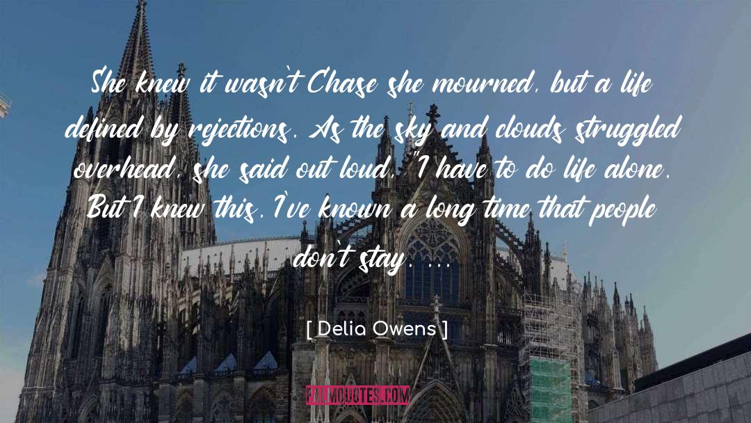 Overcoming Rejection quotes by Delia Owens