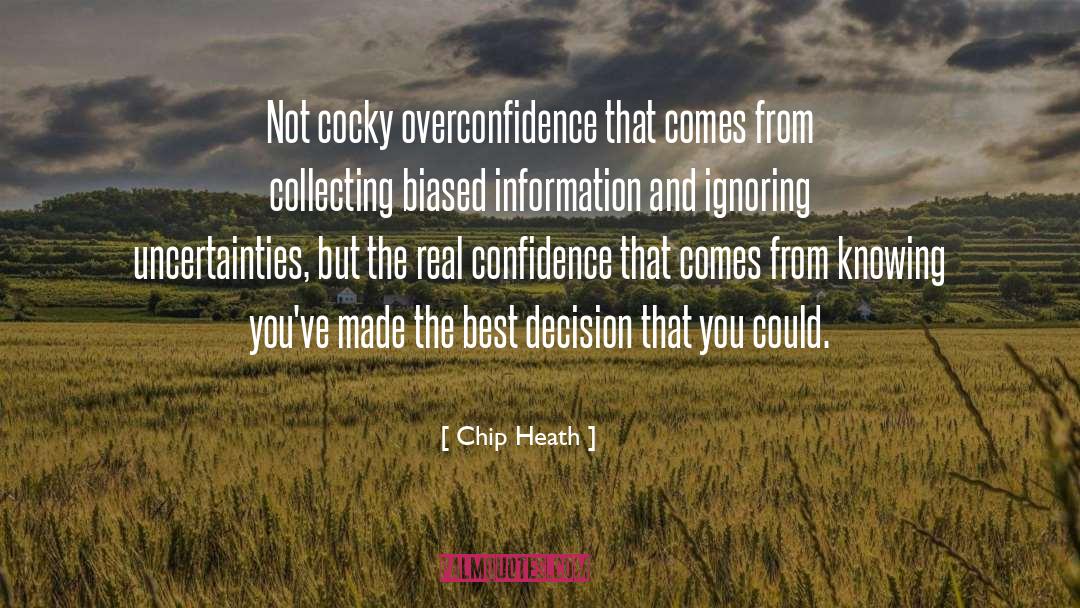 Overconfidence quotes by Chip Heath