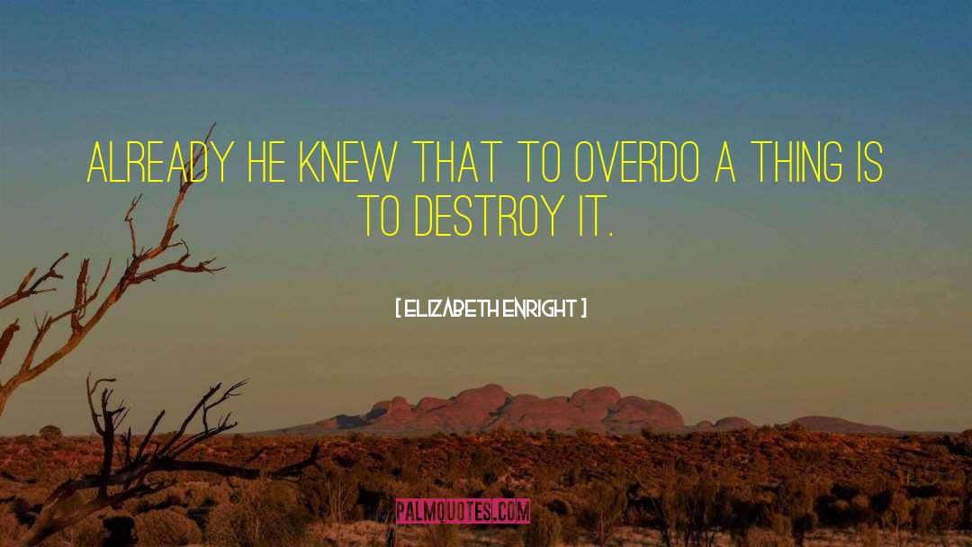 Overdo quotes by Elizabeth Enright