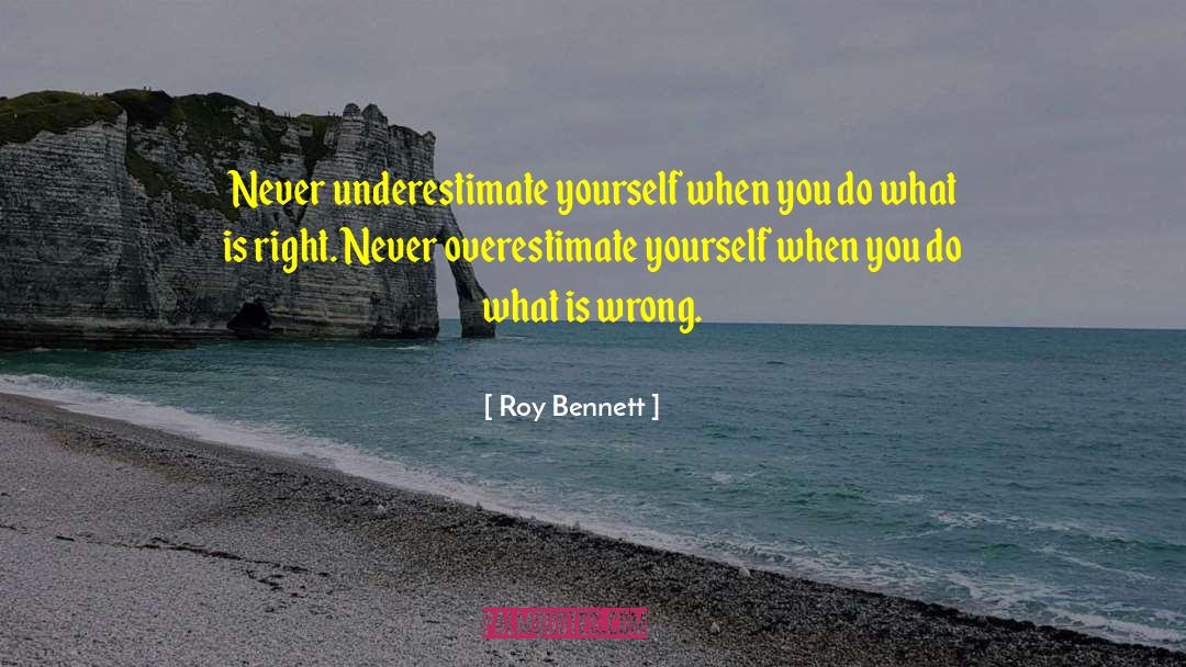 Overestimate quotes by Roy Bennett