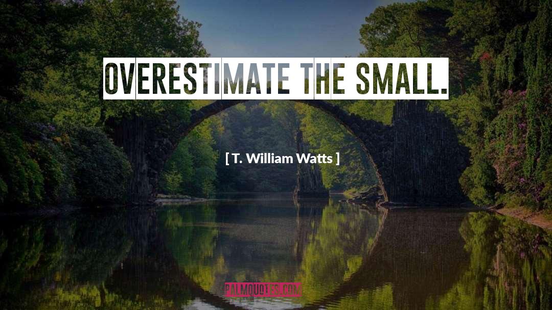 Overestimate quotes by T. William Watts