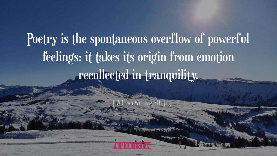 Overflow quotes by William Wordsworth