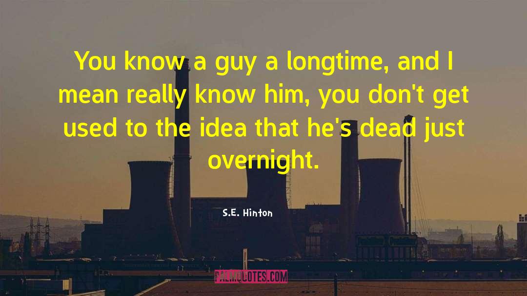 Overnight quotes by S.E. Hinton