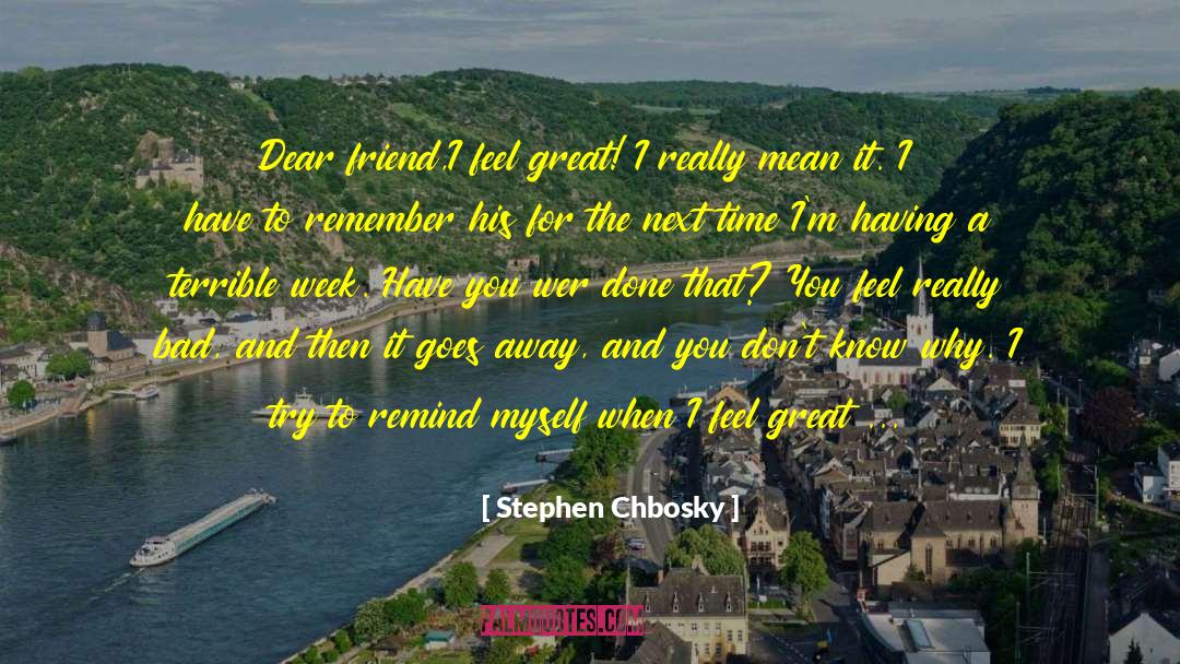 Overproduction During The Great quotes by Stephen Chbosky