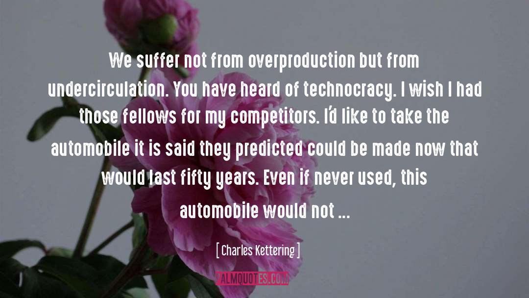 Overproduction quotes by Charles Kettering