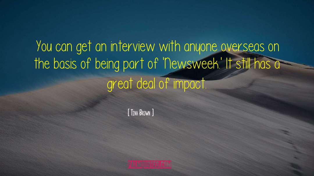 Overseas quotes by Tina Brown