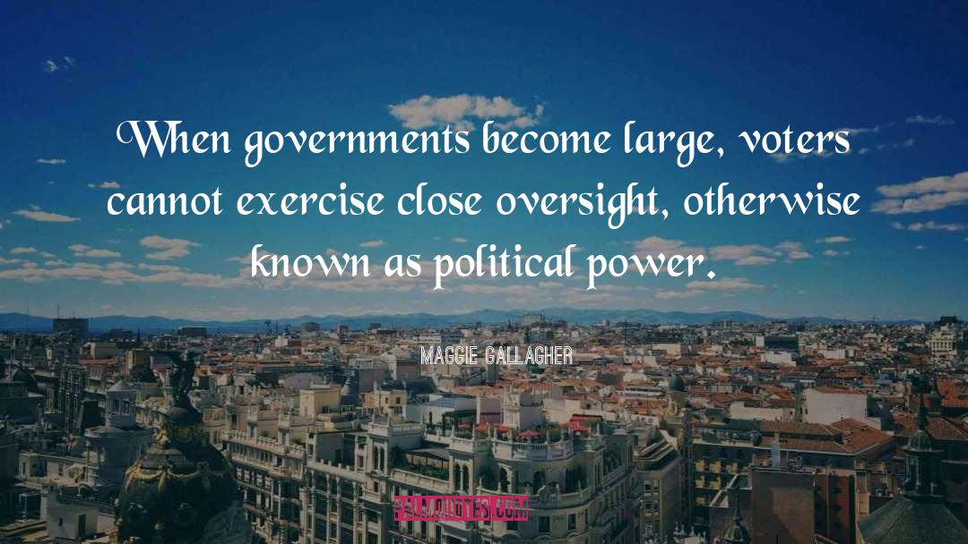 Oversight quotes by Maggie Gallagher