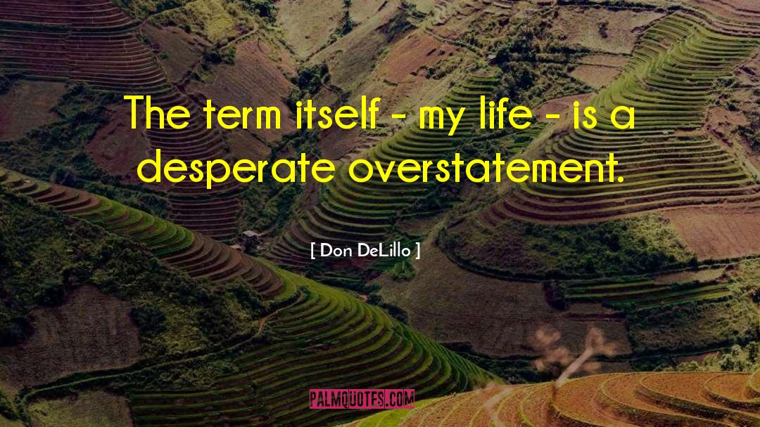 Overstatement quotes by Don DeLillo