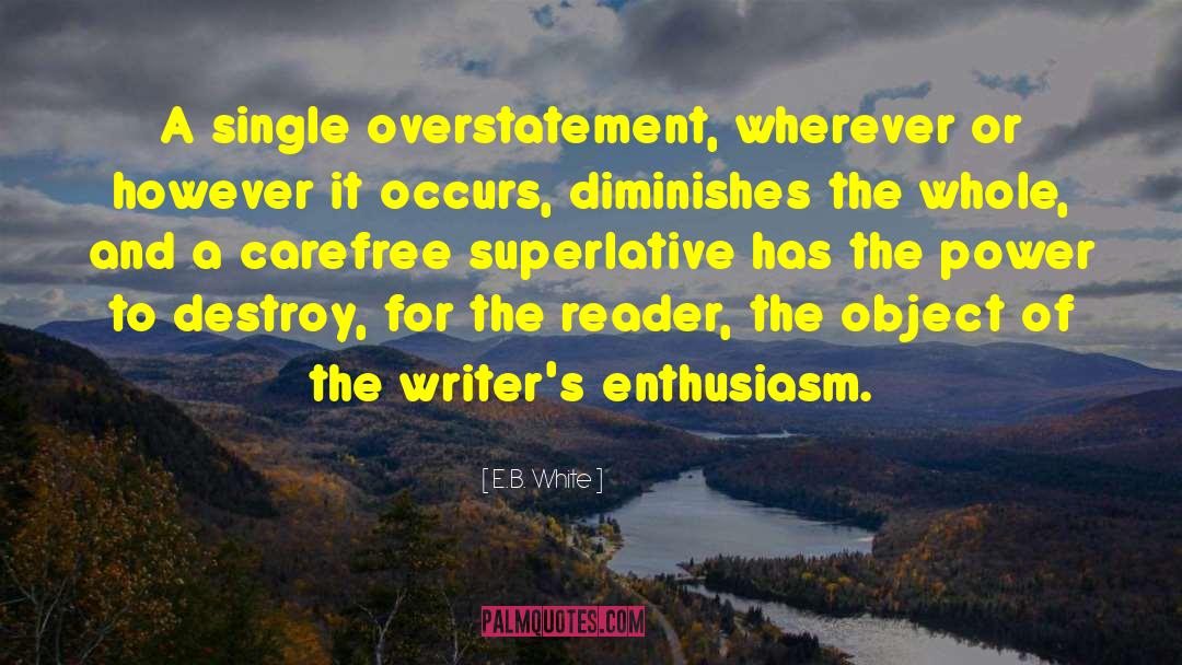 Overstatement quotes by E.B. White