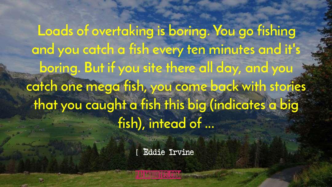 Overtaking quotes by Eddie Irvine