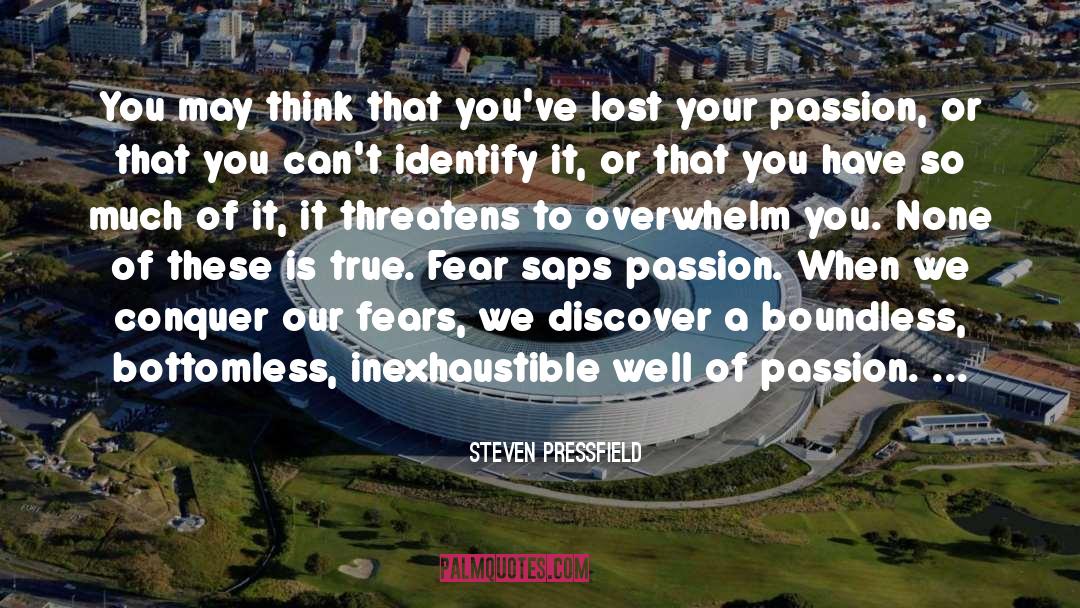 Overwhelm quotes by Steven Pressfield