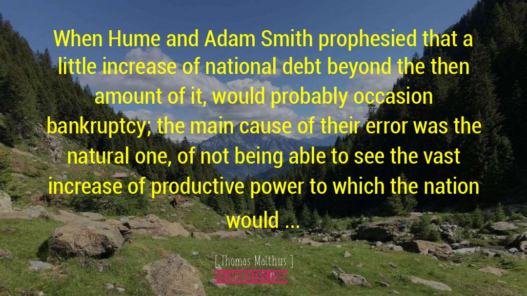 Owing A Debt quotes by Thomas Malthus